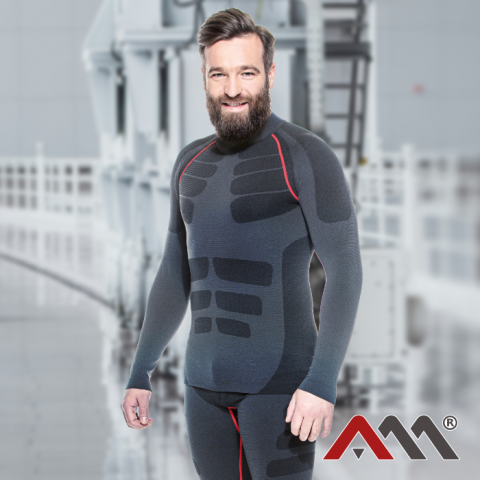 HALATE DE PROTECTIE - Bluza de corp termica Viken Extreme negru-grafit cu elemente roșii