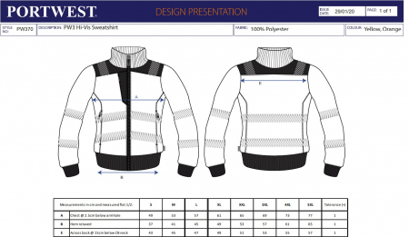 Hanorac/Bluza din tricot captusit reflectorizant PW370 [2]