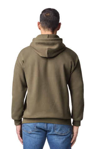 Hanorac cu interior Fleece si gluga maro [2]