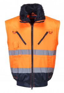 Jacheta sezon rece PJ50 Orange, elemente reflectorizante [2]
