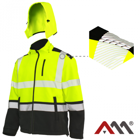 Jacheta Softshel SOFTREF TT impermeabila cu benzi reflectorizante segmentate [1]