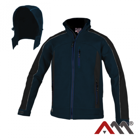 JACHETE PROTECTIE - Jachetă Softshell Classwork BLUE cu elemente reflectorizante