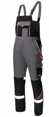 Pantaloni de Lucru Barbati - Pantaloni cu pieptar pentru iarna cu benzi reflectorizante