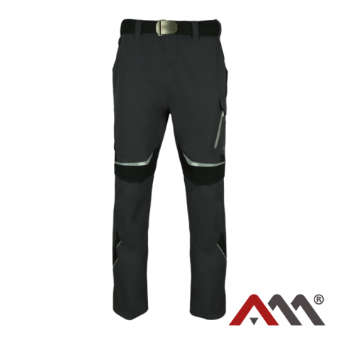 Pantaloni de Lucru Barbati - Pantaloni de lucru LEMARS din material Ripstop gri cu negru