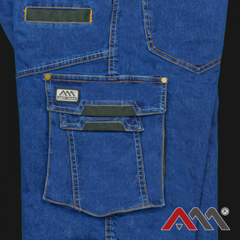 Pantaloni scurti de lucru Jeans Stretch Slim blue [7]