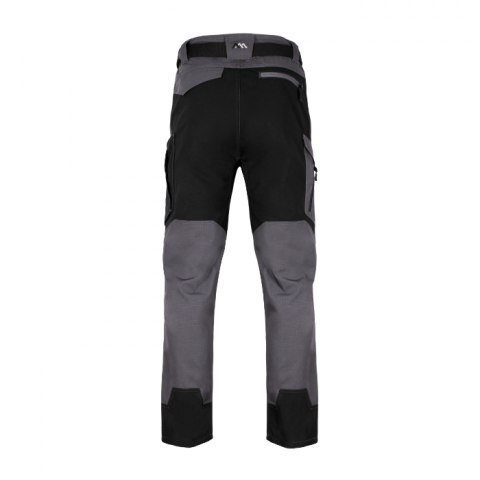 Pantaloni talie din material Ripstop gri cu negru [7]