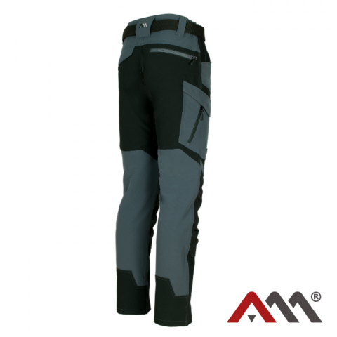 Pantaloni talie softshel de vara gri cu negru [3]