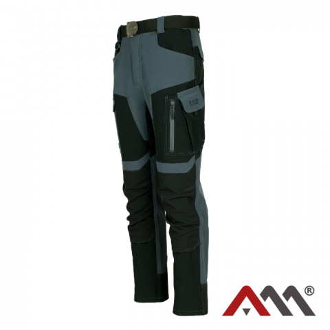 Pantaloni talie softshel de vara gri cu negru [5]