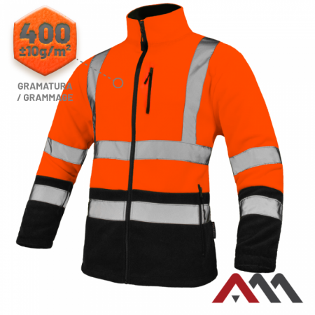 POLARE - Polar/Hanorac din fleece  cu dungi reflectorizante Orange