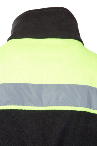 Polar/Hanorac Rival din fleece negru/galben si banda reflectorizanta [6]