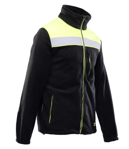 Polar/Hanorac Rival din fleece negru/galben si banda reflectorizanta [1]