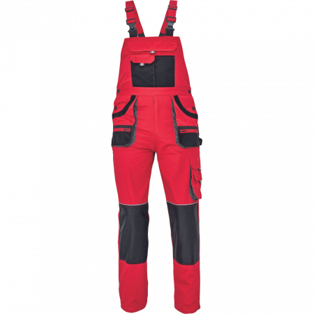 Pantaloni de Lucru Barbati - Salopeta de lucru carl rosu cu negru