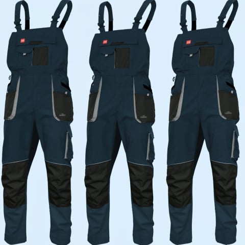 Pantaloni cu Pieptar - Salopeta de lucru cu pieptar Classic Stretch Slim blue