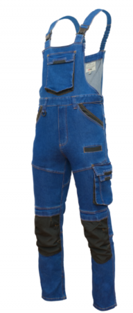 Pantaloni cu Pieptar - Salopeta de lucru NEO Jeans Colemann Stretch Slim blue