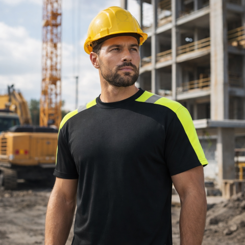 PROTECŢIA CORPULUI - Tricou protectie Classwork cu benzi reflectorizante