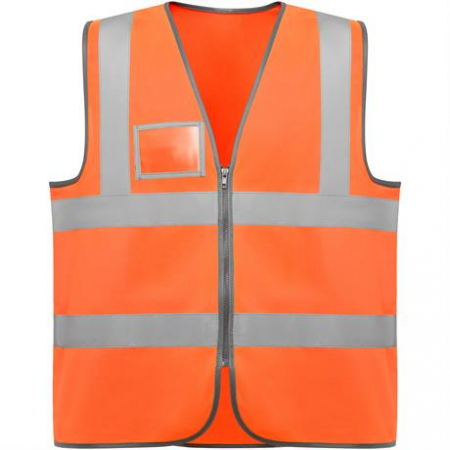 Vestă de vizibilitate ridicata cu fermoar Polux portocaliu [1]