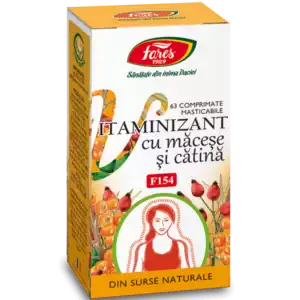 Suplimente - Vitaminizant cu măceșe și cătină F154 comprimate masticabile