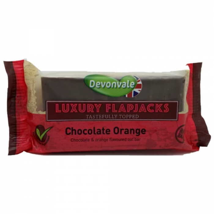 Baton Flapjack cu Ciocolata si Portocale, cu Glazura, 95g [1]