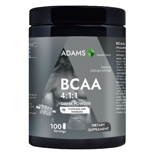 BCAA 4:1:1 (fara aroma), 400g, Adams Supplements [1]