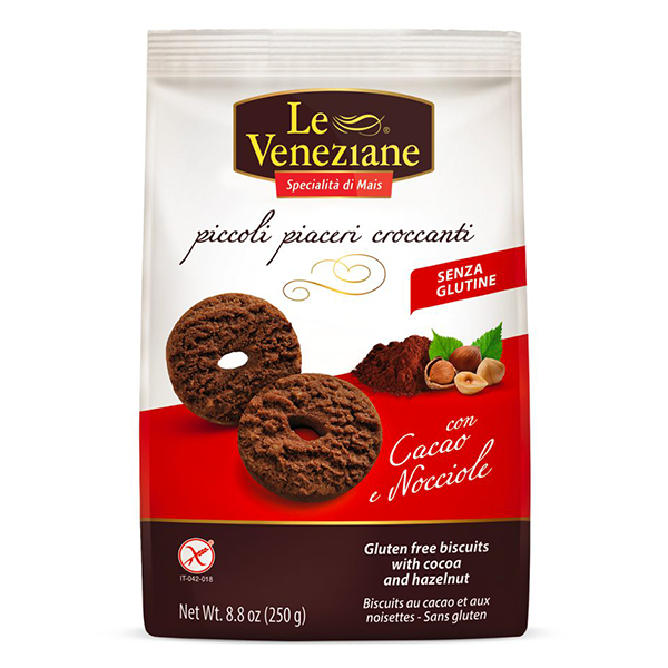 Biscuiți cu Cacao și Alune fără Gluten 250G [1]
