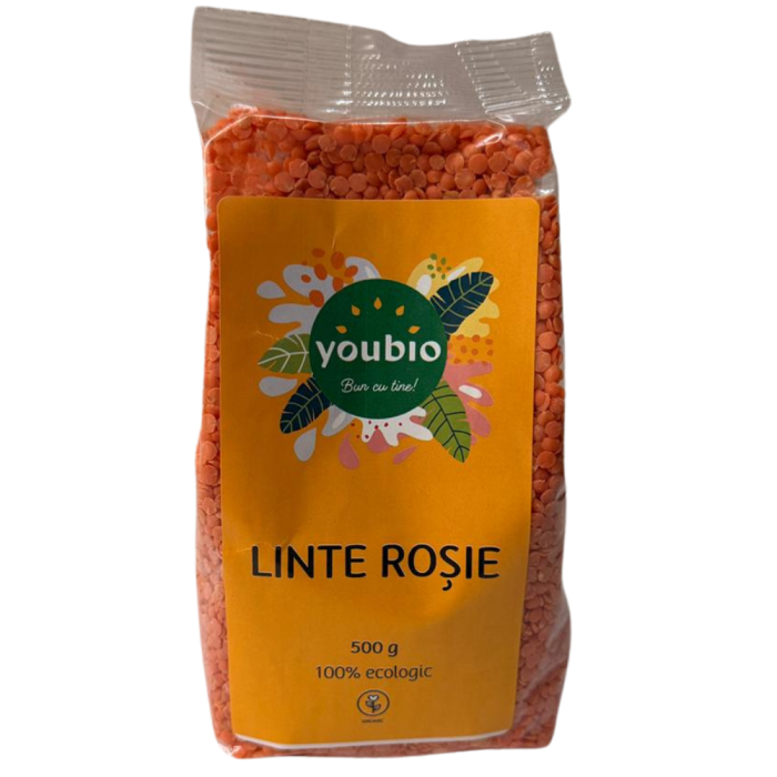 Linte rosie, organic, 500gr, youbio [1]