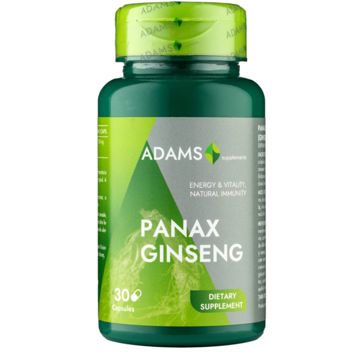 Panax Ginseng 1000mg, 30cps, Adams Supplements [1]