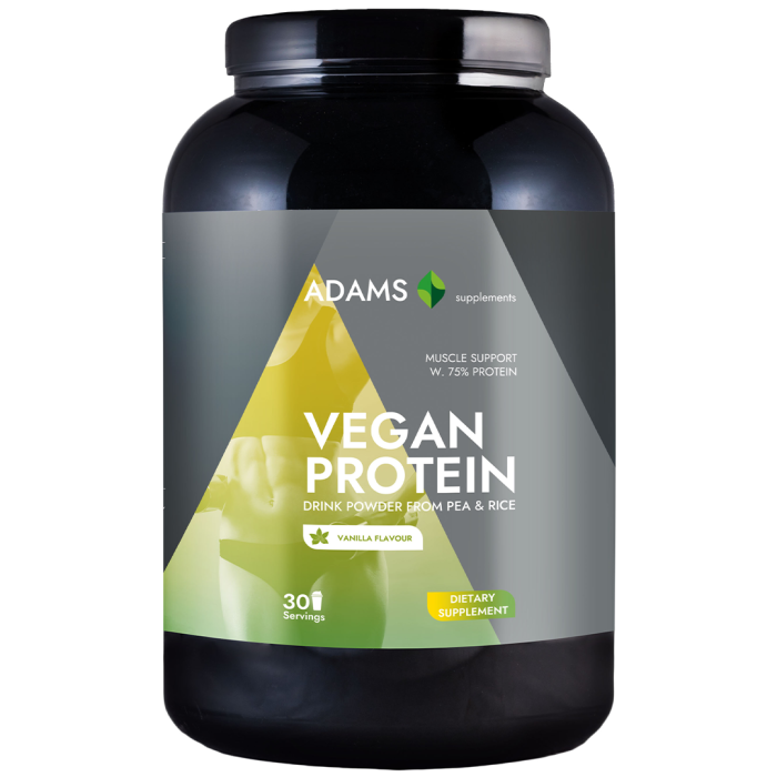 Proteina vegana (vanillie), 908gr, Adams [1]