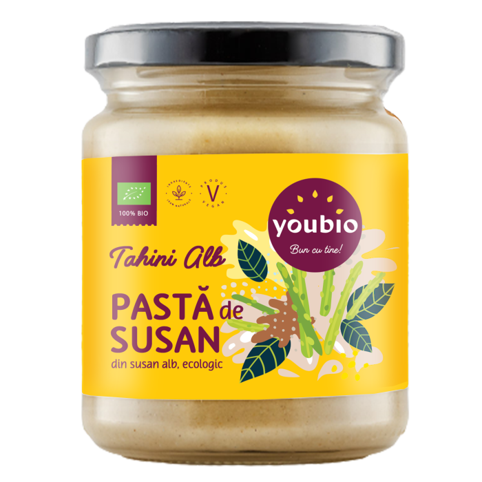 Tahini din susan alb, ecologic, 250g, Youbio [1]