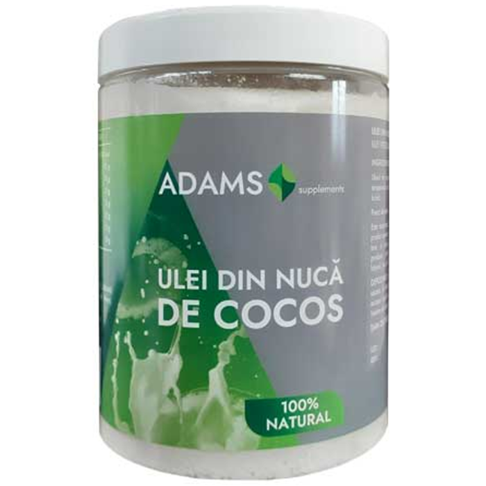 Ulei de Cocos Bio 600ml (presat la rece), Adams Supplements [1]