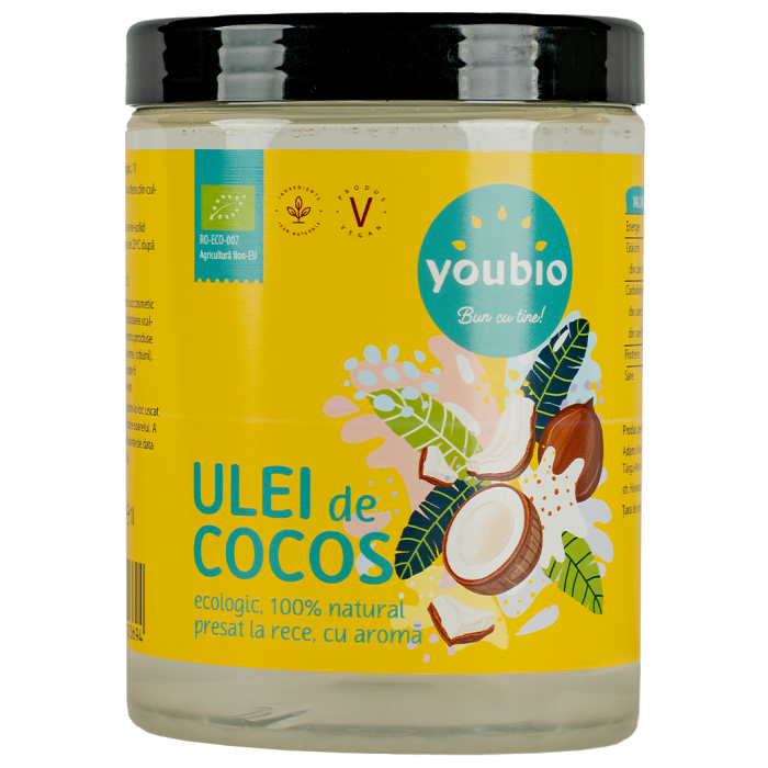 Ulei de Cocos ecologic, presat la rece 1L, Youbio [1]