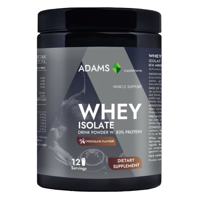 Whey Isolate Protein (ciocolata) 360gr, Adams [1]