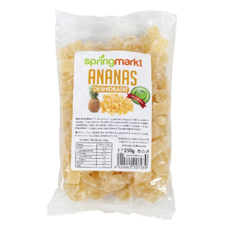 Fructe uscate & deshidratate - Ananas Deshidratat, 250g, springmarkt
