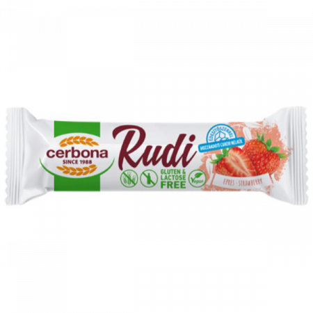 Fulgi de cereale si Musli - Baton din Ovaz fara Gluten cu Capsuni 30g