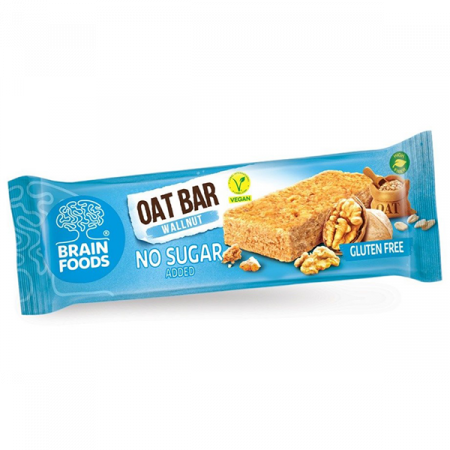 Fara Zahar - Baton din Ovăz fără Gluten cu Nuci 70g