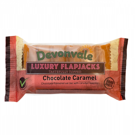 NOUTATI - Baton Flapjack cu Ciocolata si Caramel, cu Glazura, 95g