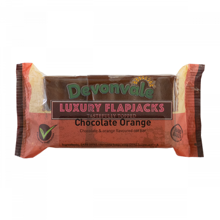 NOUTATI - Baton Flapjack cu Ciocolata si Portocale, cu Glazura, 95g