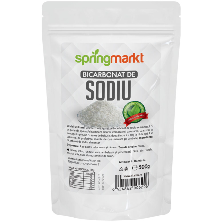 Alimente fara gluten - Bicarbonat de Sodiu, 500g, springmarkt