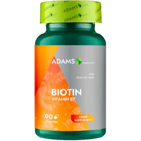 Suplimente - Biotina (Vitamina B7) 90cps, Adams