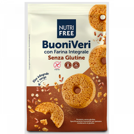 NOUTATI - Biscuiti BuoniVeri cu Faina Integrala, fara Gluten 250g