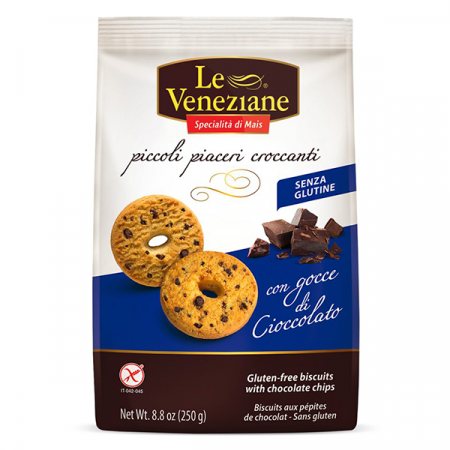 Dulciuri si Biscuiti - Biscuiți cu Bucăți de Ciocolată fără Gluten 250G