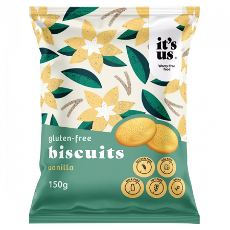 Dulciuri si Biscuiti - Biscuiti Fragezi fără Gluten cu Vanilie 150g