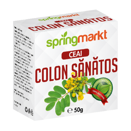 Ceaiuri și tincturi pentru detox - Ceai Colon Sanatos, 50gr, springmarkt