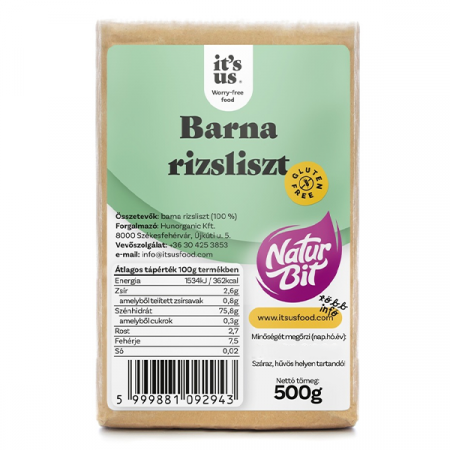 Ingrediente Desert si Panificatie - Faina de Orez Brun fara Gluten 500g Naturbit