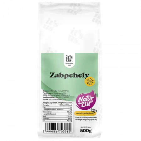 Cereale si Pseudocereale - Fulgi de Ovaz fara Gluten Naturbit 500g