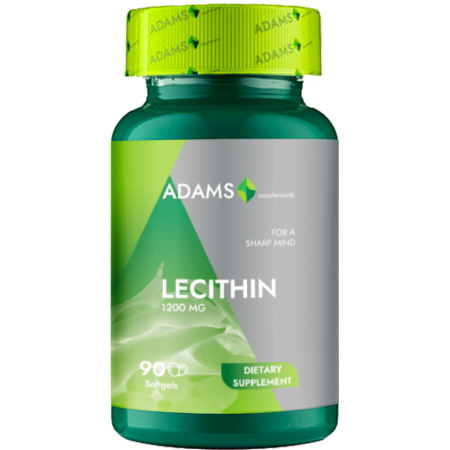 Suplimente - Lecitina 1200mg, 90cps, Adams Supplements