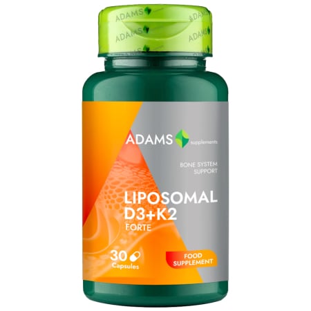 Suplimente - Liposomal D3+K2 Forte 30cps, Adams