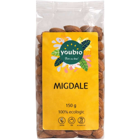 Nuci și semințe - Migdale organic, 150g, Youbio