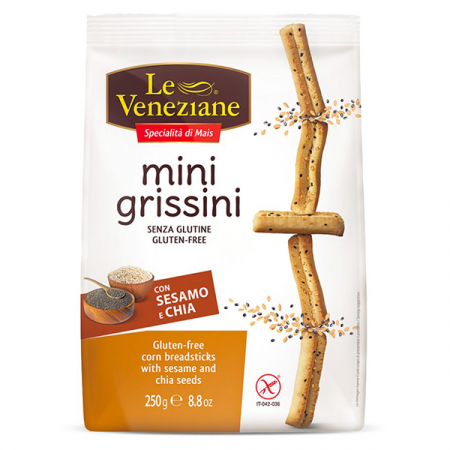 LeVeneziane - Mini Grissini fără Gluten cu Susan și Chia 250