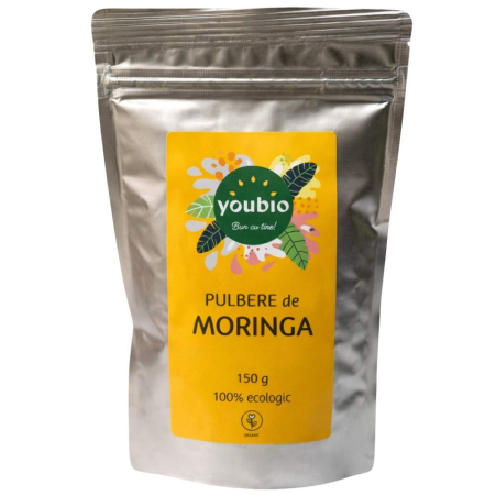 Pulberi proteice vegetale - Moringa pulbere, organic, 150g, Youbio