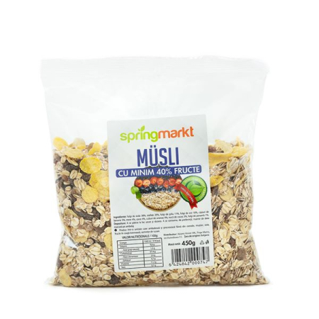 Musli & fulgi - Musli cu 40% fructe 450gr Springmarkt
